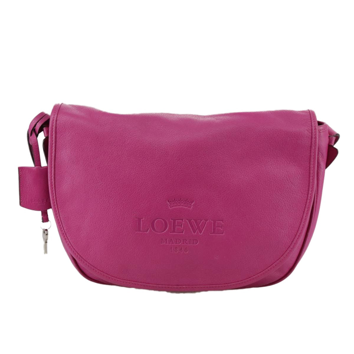 Loewe Heritage Messenger Leather, PINK, LEATHER, Shoulder bag
