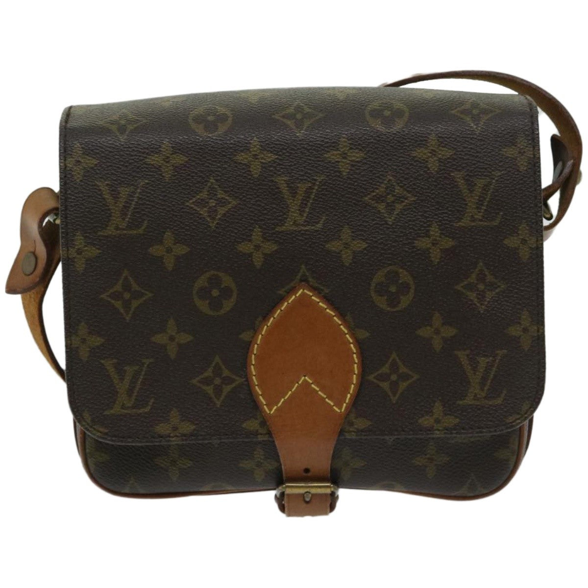 Louis Vuitton Cartouchiere Handbag Monogram Canvas, BROWN, CANVAS, Shoulder bag
