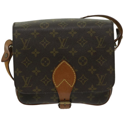 Louis Vuitton Cartouchiere Handbag Monogram Canvas, BROWN, CANVAS, Shoulder bag