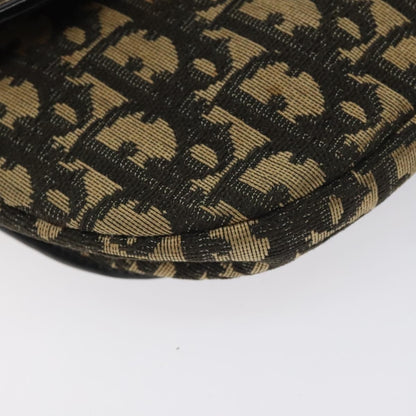 Christian Dior Vintage Flap Crossbody Bag Canvas, NAVY, CANVAS, Shoulder bag
