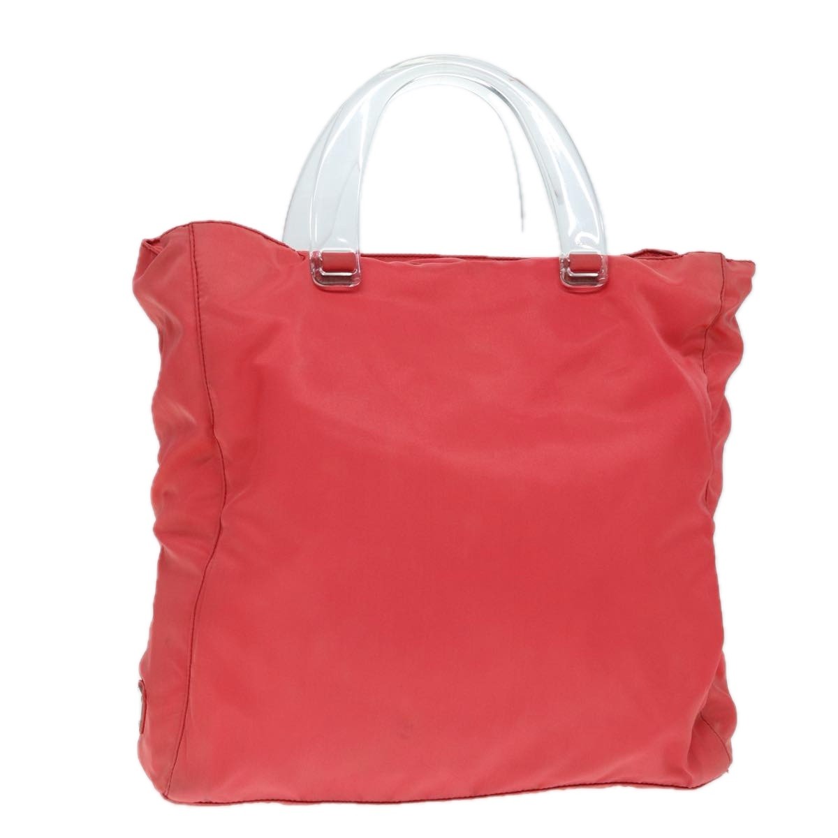 Prada Logo Flat Tote Bag. Nylon Tessuto, PINK, NYLON, Tote bag