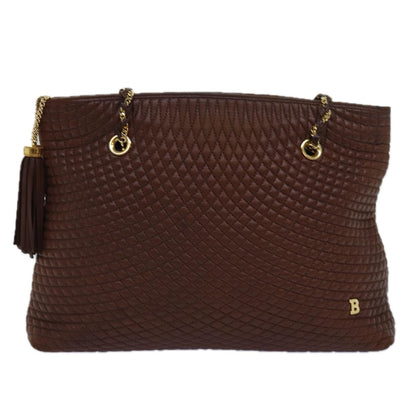 Bally Vintage Tote Bag Leather, BROWN, LEATHER, Tote bag