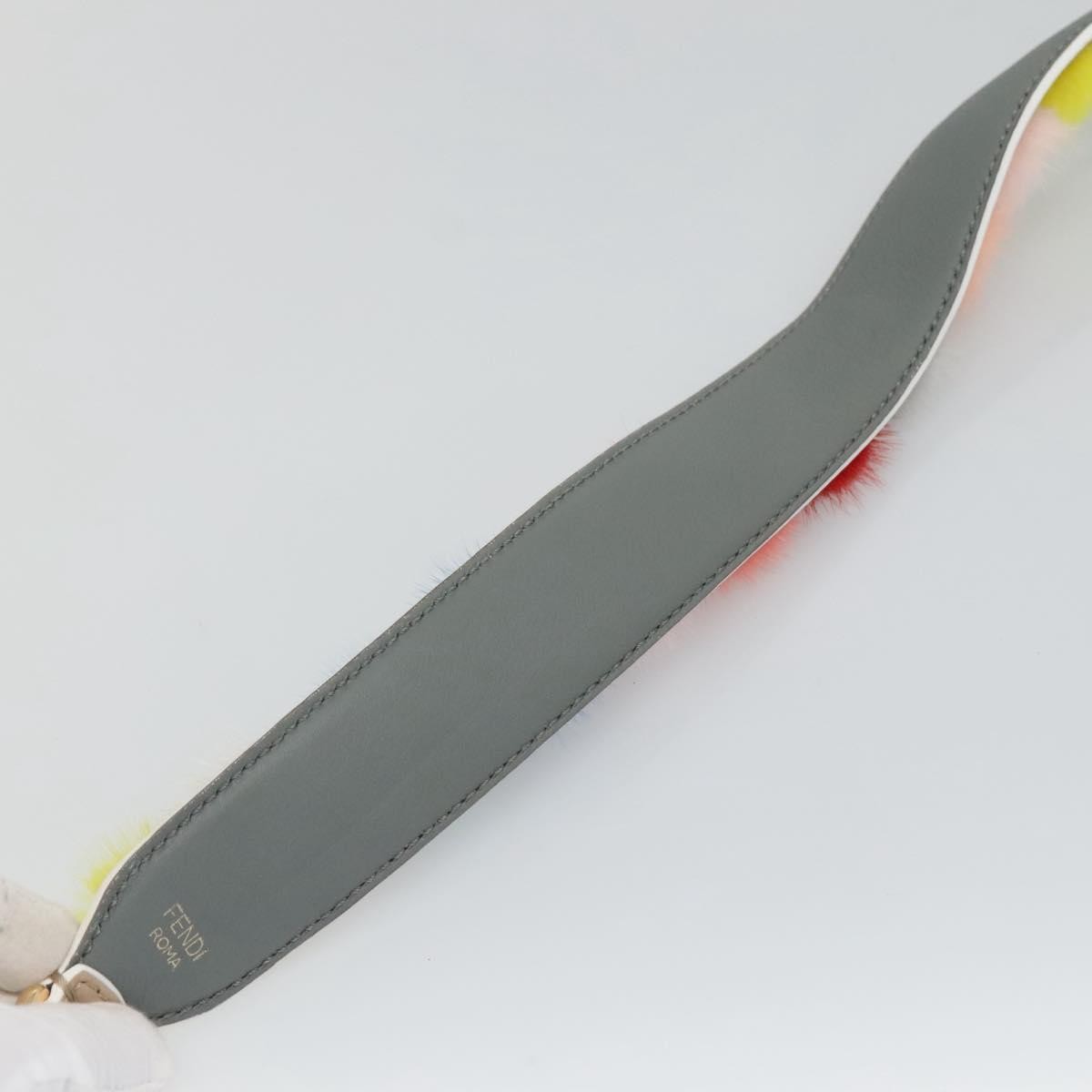 Fendi Pom Pom Strap You Shoulder Strap Leather and Fur, MULTICOLOUR, LEATHER, Straps