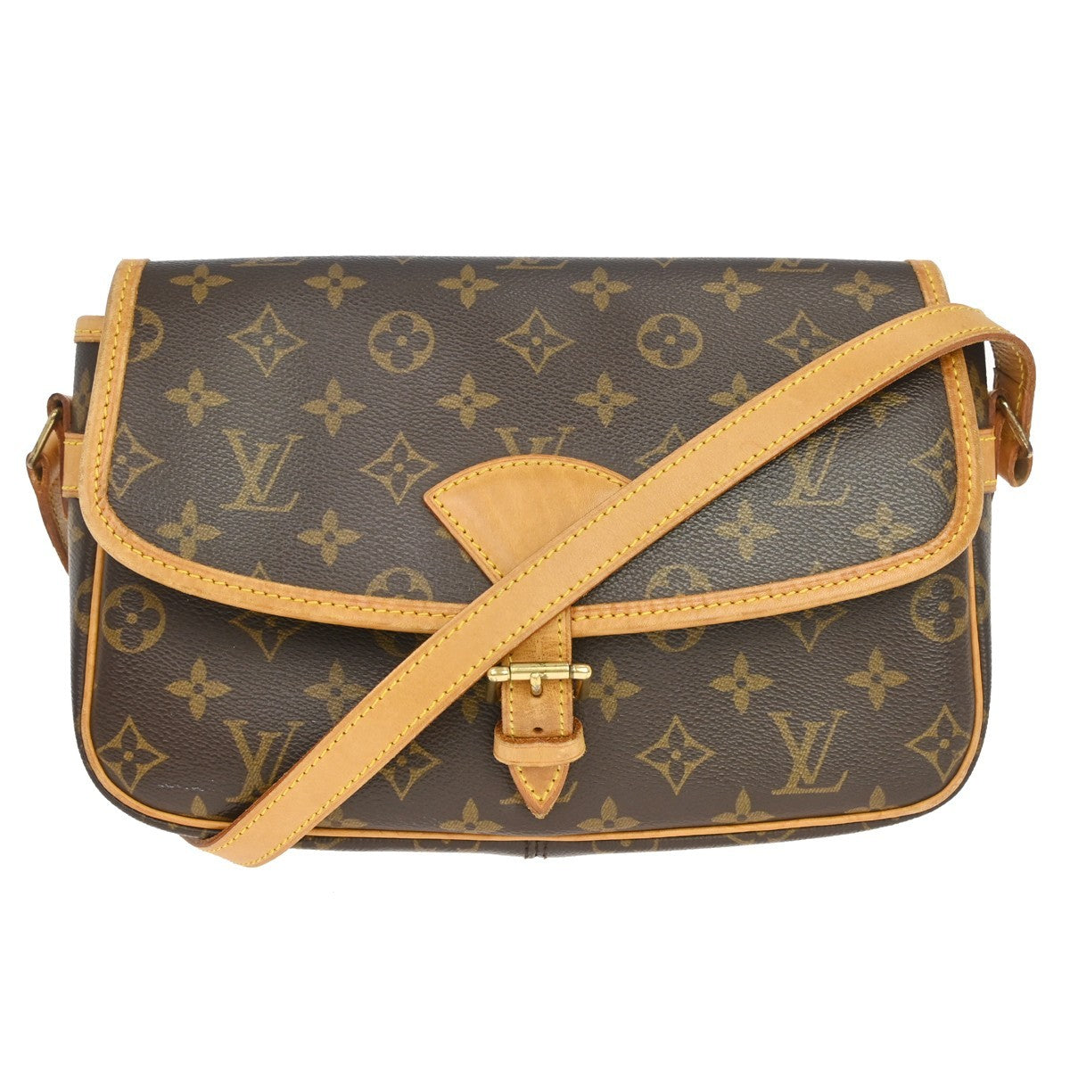 Louis Vuitton Sologne Handbag Monogram Canvas, Brown, Canvas, Shoulder Bag