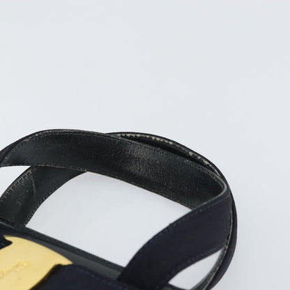 Salvatore Ferragamo Convertible Vara Bow Tote Leather, NAVY, LEATHER, Handbag