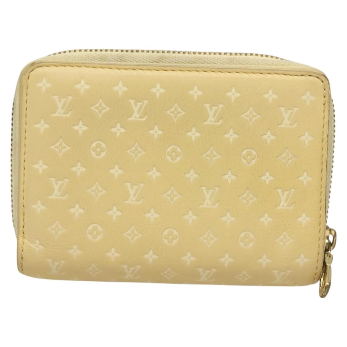 Louis Vuitton Lou Wallet Nanogram Leather, BEIGE, LEATHER, Wallets