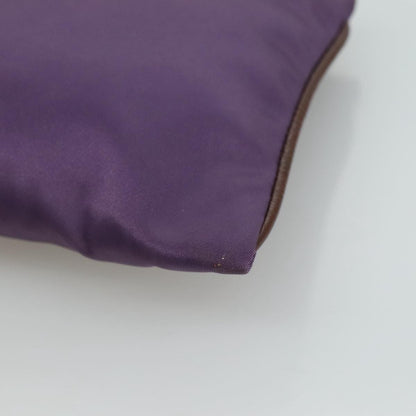 Prada Logo Zip Pouch Tessuto, PURPLE, NYLON, Clutche & pouche