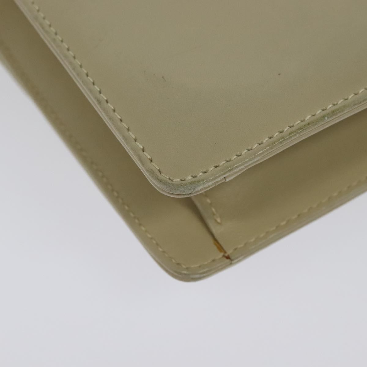 Gucci Vintage Interlocking G Flap Shoulder Bag Leather, BEIGE, LEATHER, Shoulder bag