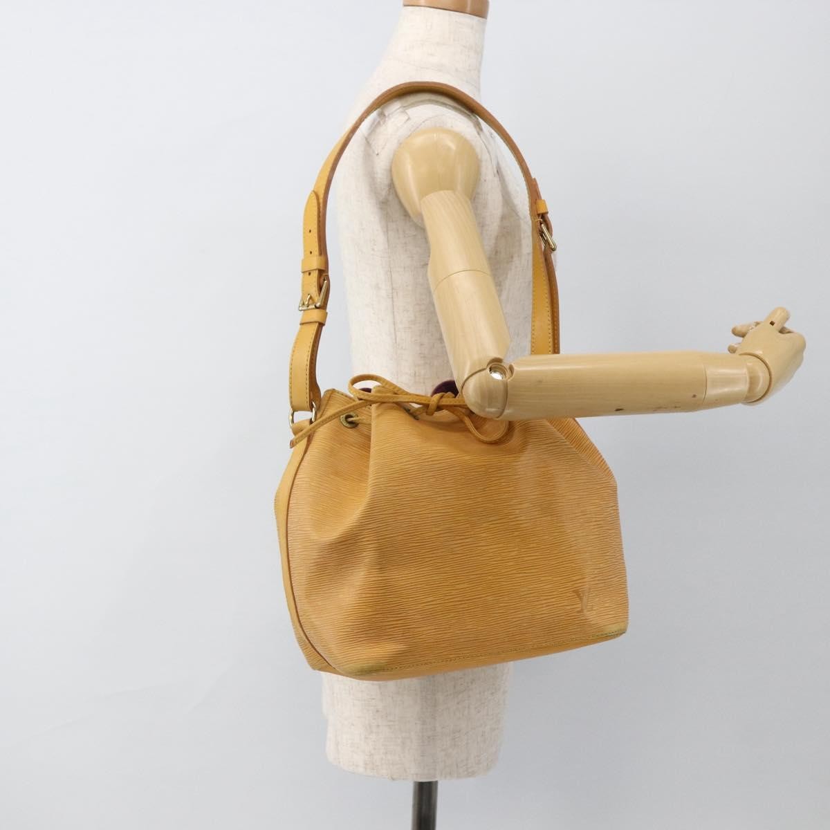 Louis Vuitton Petit Noe Handbag Epi Leather, YELLOW, LEATHER, Shoulder bag