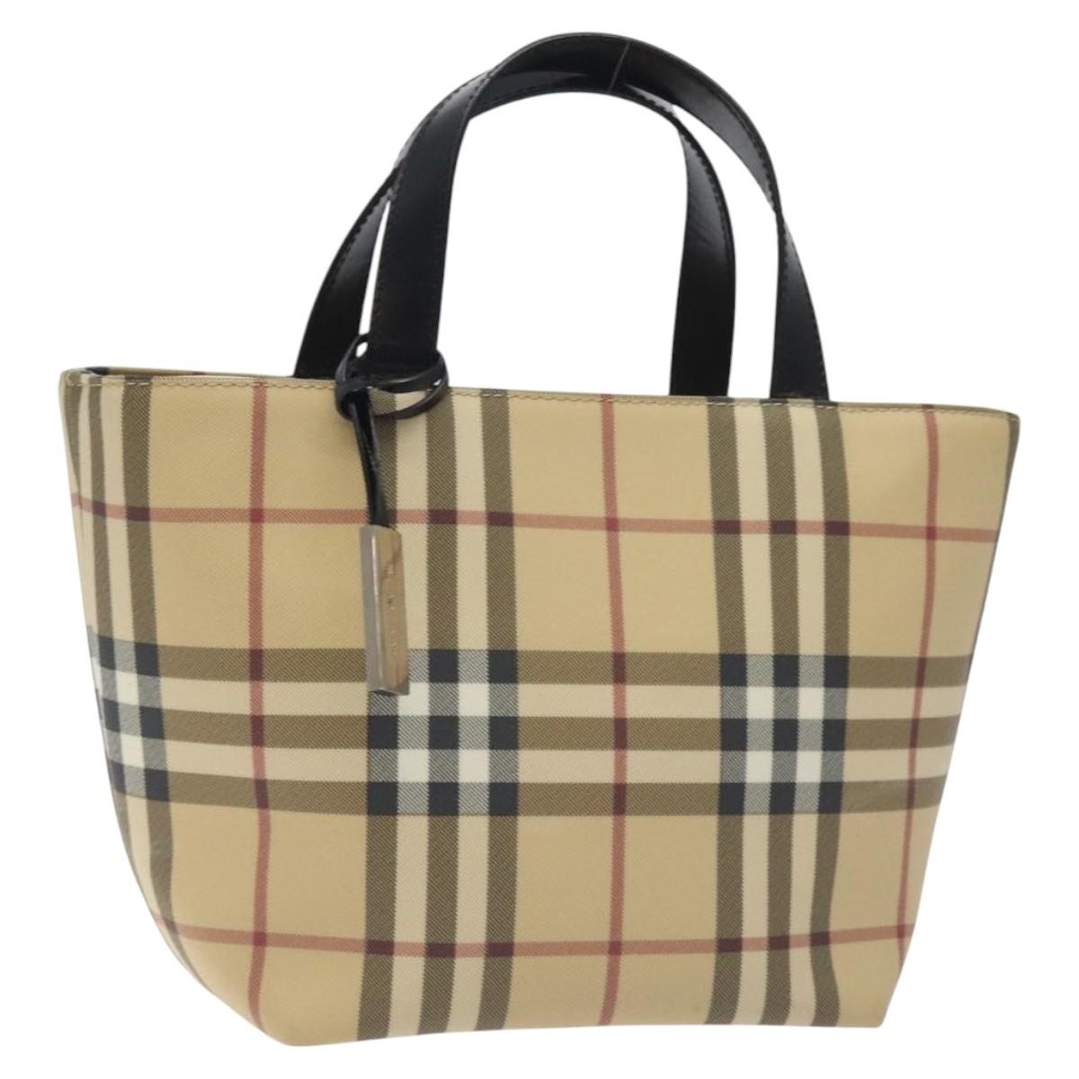 Burberry Nova Check Tote canvas check pattern, BEIGE, PVC, Tote bag