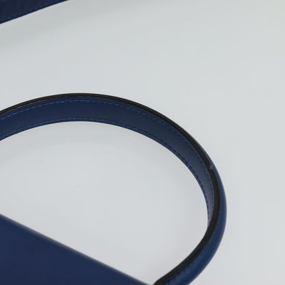 Celine Vintage Circle Logo Crossbody Bag Leather, BLUE, LEATHER, Crossbody bag