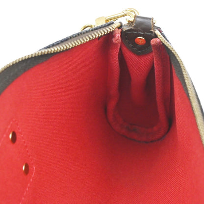 Louis Vuitton Eva Handbag Damier, BROWN, CANVAS, Clutche & pouche