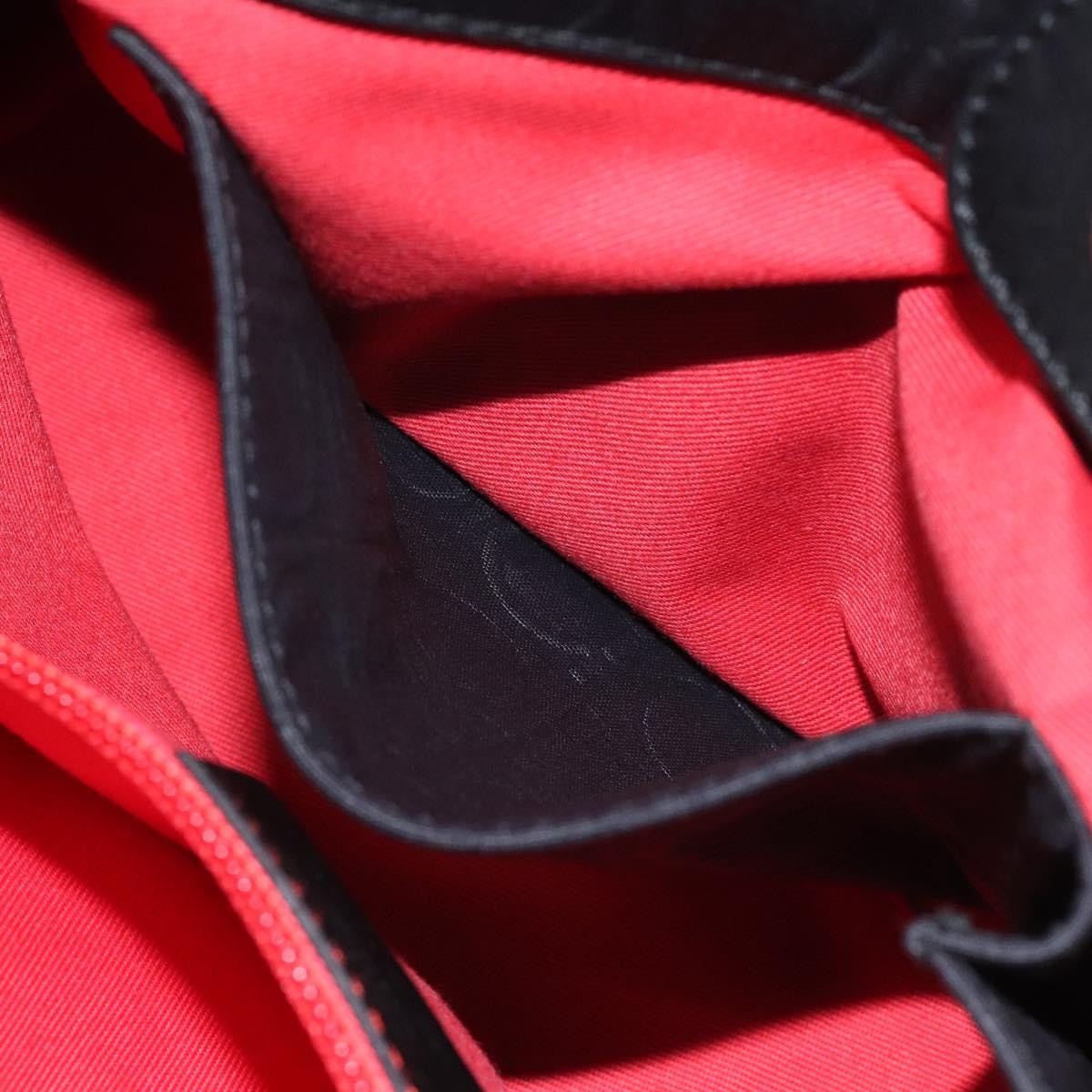 Salvatore Ferragamo Gancini handbag Nylon, BLACK, NYLON, Handbag