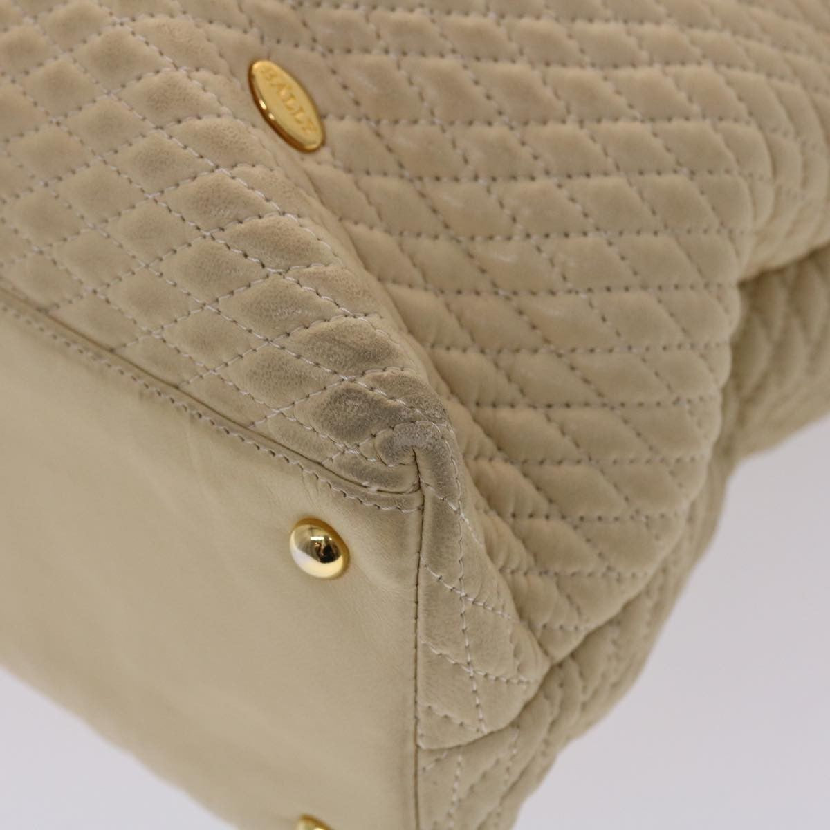 Bally Vintage Shoulder Bag Leather, BEIGE, LEATHER, Shoulder bag