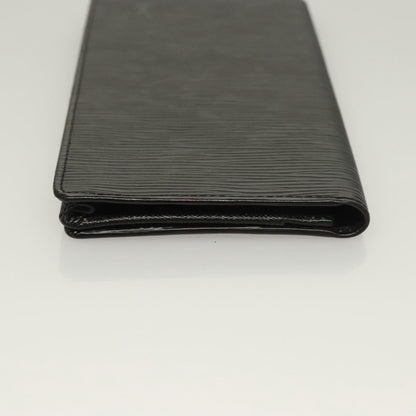 Louis Vuitton Porte Cartes Wallet Epi Leather, BLACK, LEATHER, Wallets