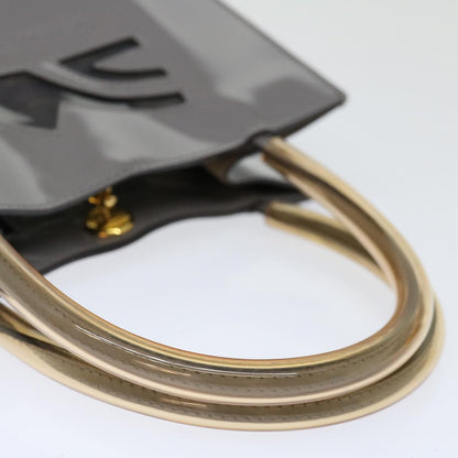 Salvatore Ferragamo Shopper Tote Patent Leather, GRAY, PATENT_LEATHER, Tote bag