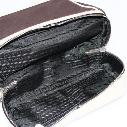 Prada Vintage Handbag Canvas, BROWN, CANVAS, Handbag
