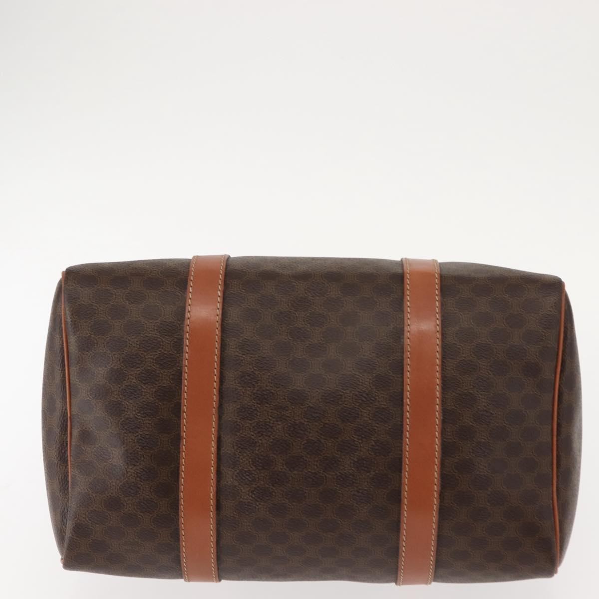 Celine Macadam Handbag Macadam with leather, BROWN, CANVAS, Handbag