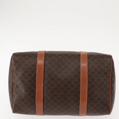 Celine Macadam Handbag Macadam with leather, BROWN, CANVAS, Handbag