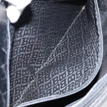 Bally Vintage Handbag Leather, BLACK, LEATHER, Handbag