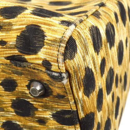 Christian Dior Vintage Lady Dior Bag Printed Cannage Quilt Canvas, YELLOW, CANVAS, Handbag