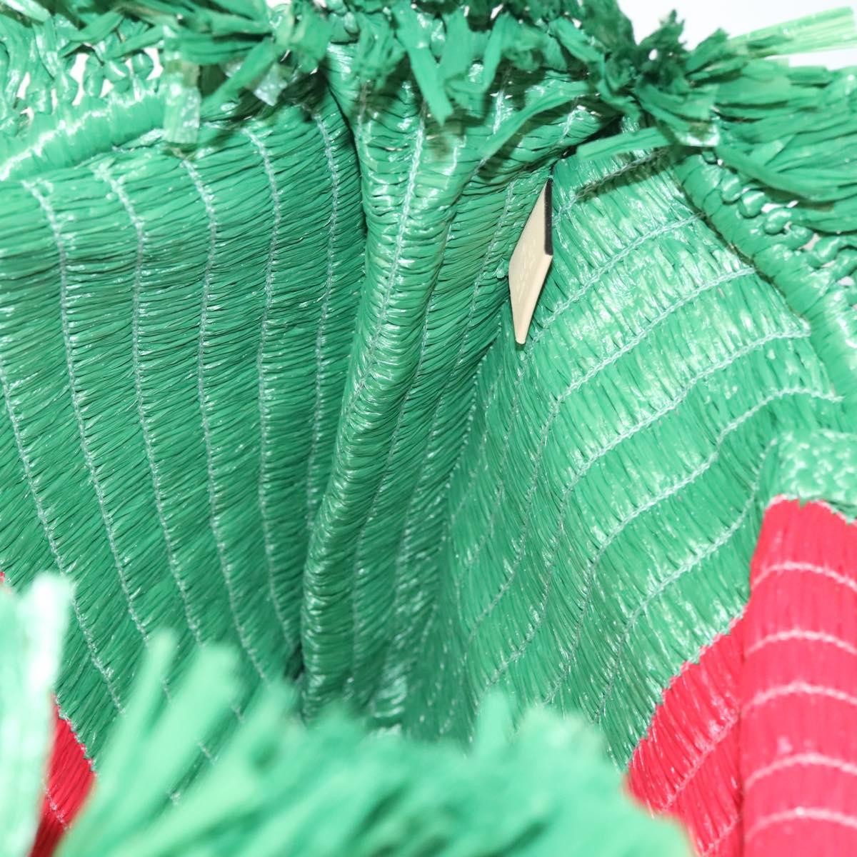 Gucci Cestino Tote Woven Raffia, GREEN, WICKER, Tote bag