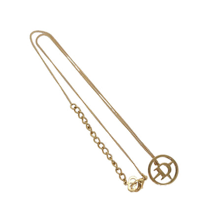 Christian Dior D logo Pendant Necklace Metal, GOLD, METAL, Necklace