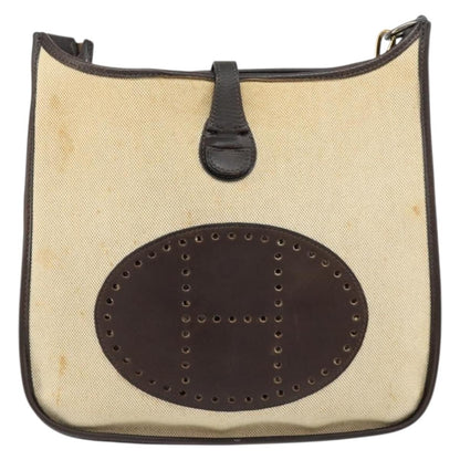 Hermes Evelyne Bag Gen III Toile and Leather, BEIGE, CANVAS, Shoulder bag