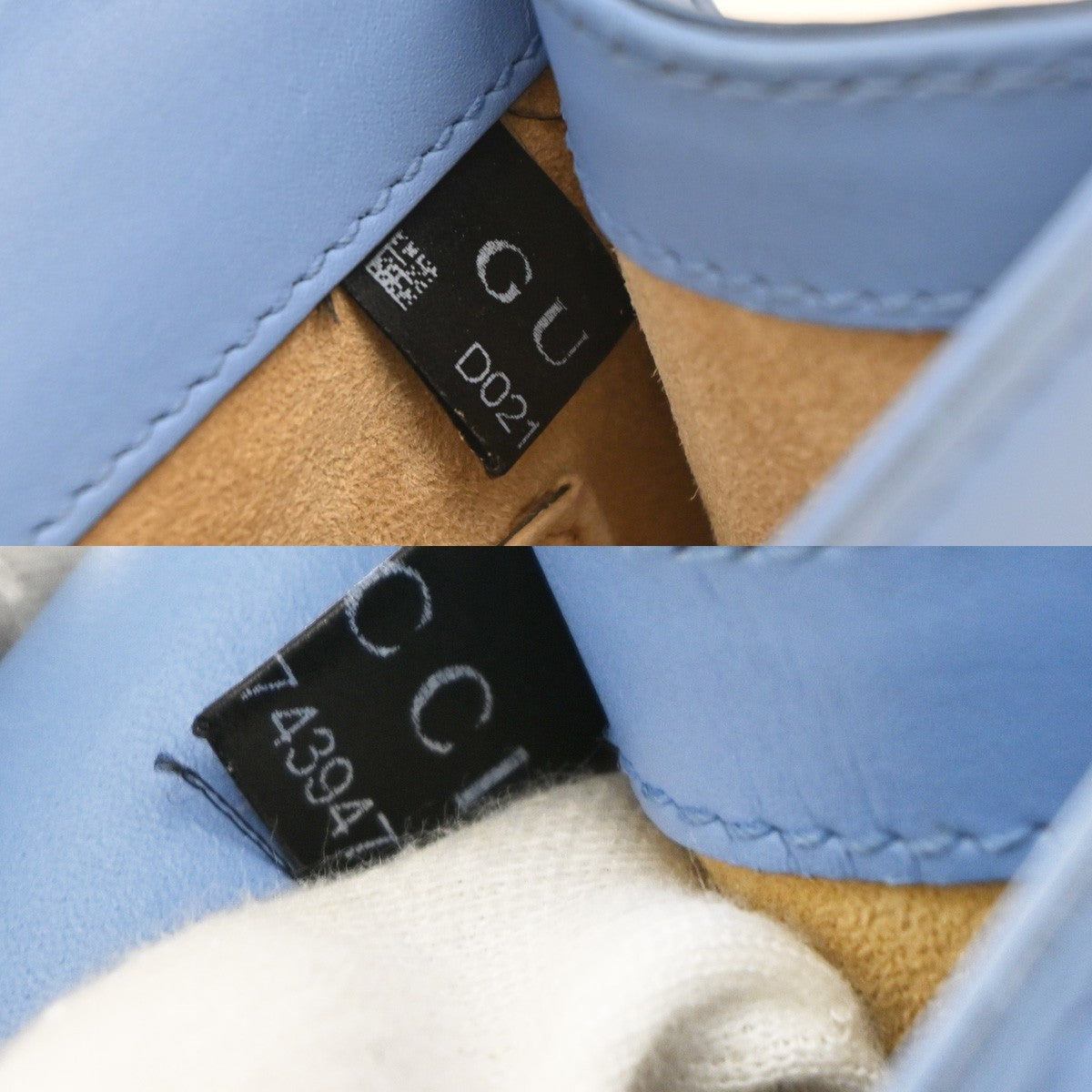 Gucci Sylvie Chain Shoulder Bag Leather, BLUE, LEATHER, Shoulder bag