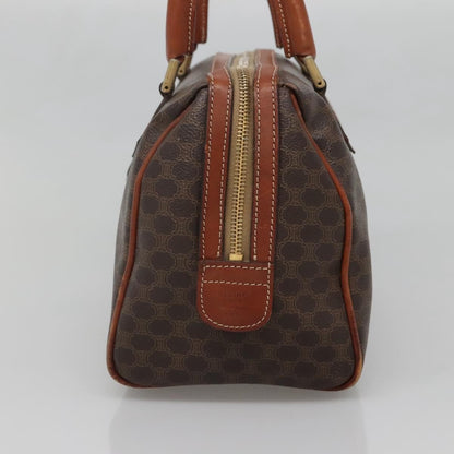 Celine Macadam Handbag Macadam with leather, BROWN, CANVAS, Handbag