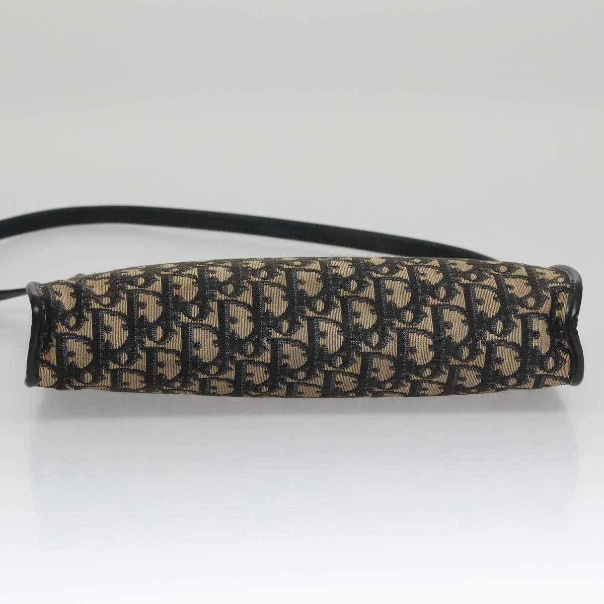 Christian Dior Vintage Trotter Shoulder Bag Canvas, NAVY, CANVAS, Shoulder bag