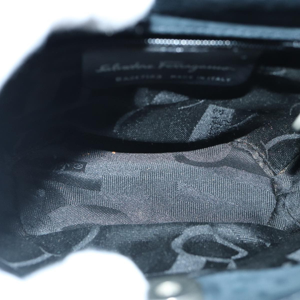 Salvatore Ferragamo Vara Bow Top Handle Bucket Bag Suede, NAVY, SUEDE, Handbag