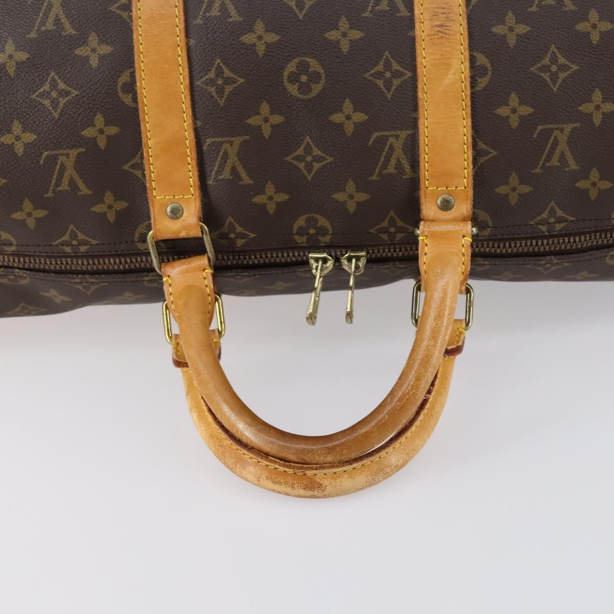 Louis Vuitton Keepall Bag Monogram Canvas, BROWN, CANVAS, Travel bag