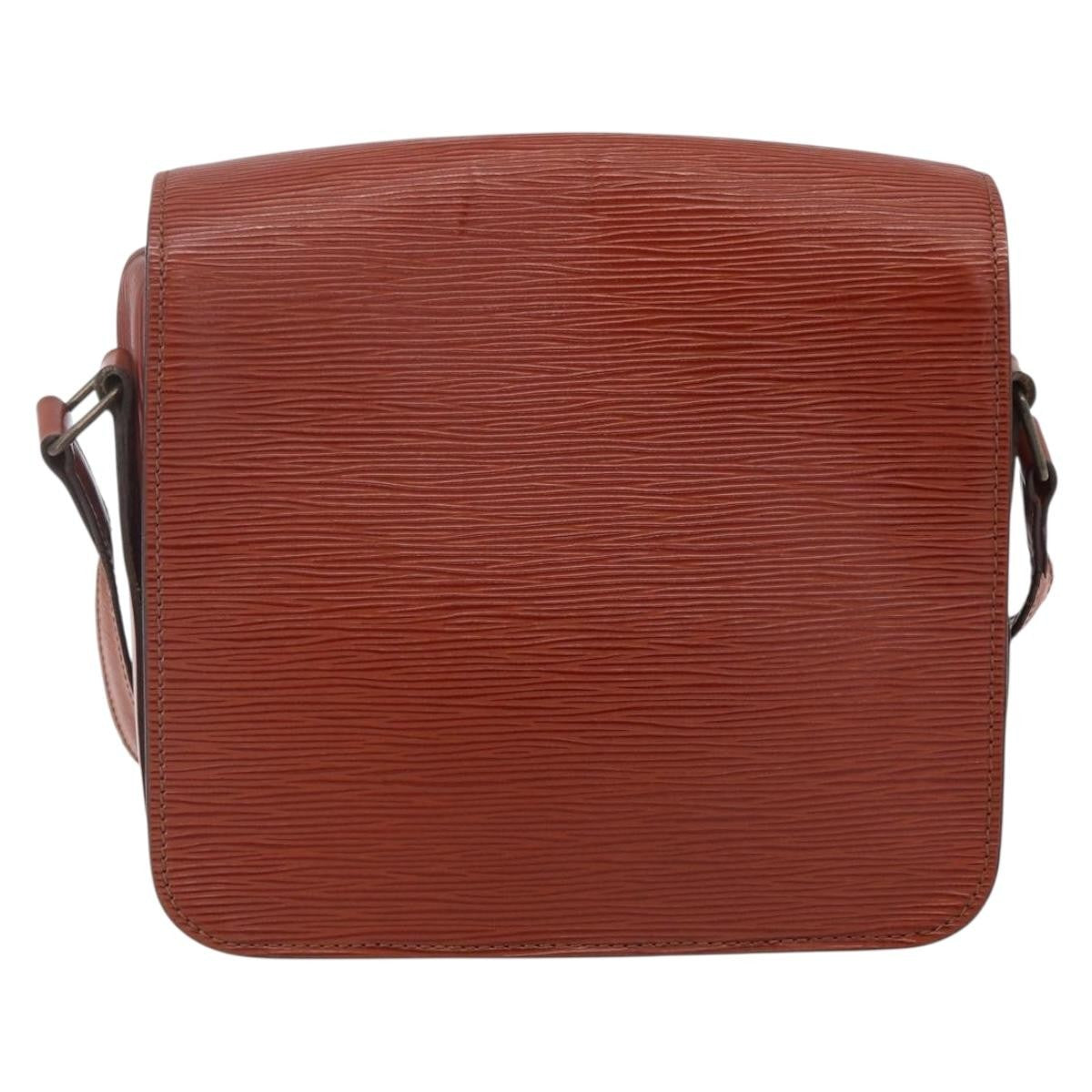 Louis Vuitton Cartouchiere Handbag Epi Leather, BROWN, LEATHER, Shoulder bag