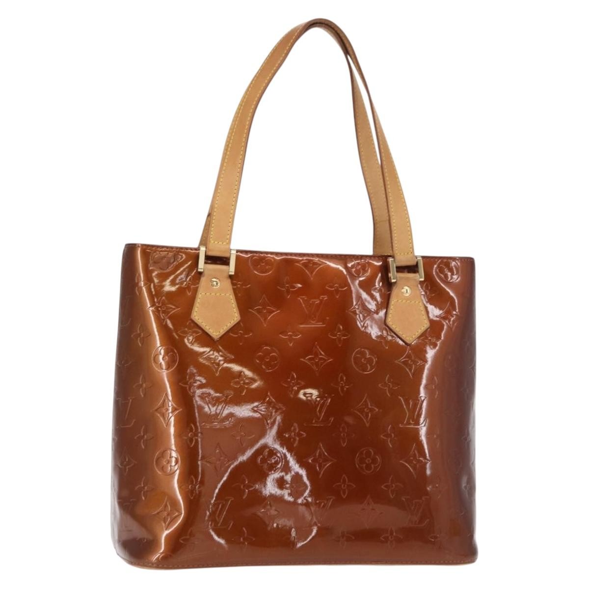 Louis Vuitton Houston Handbag Monogram Vernis, BROWN, PATENT_LEATHER, Handbag
