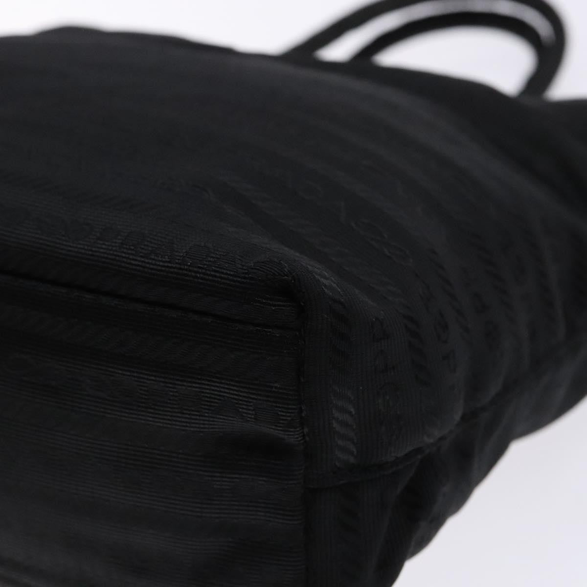 Prada Vintage Zip Handbag Tessuto, BLACK, NYLON, Handbag