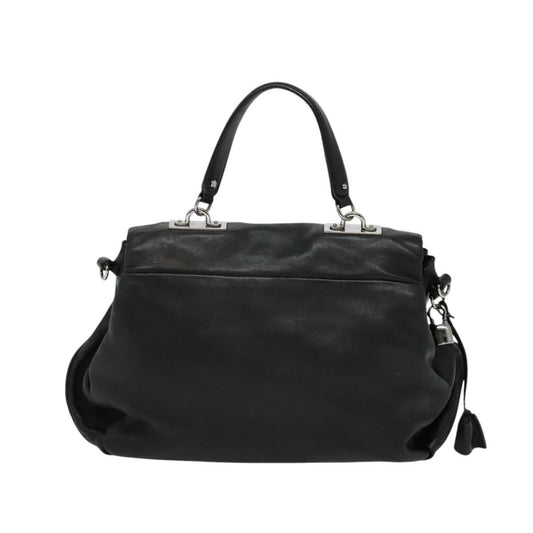 Celine Handbag Leather, BLACK, LEATHER, Handbag