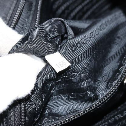 Prada Flat Messenger Bag Tessuto, BLACK, NYLON, Shoulder bag