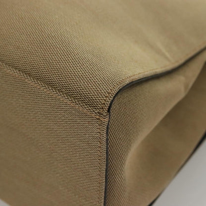 Gucci Vintage Bamboo Handle Tote Canvas, BEIGE, CANVAS, Tote bag