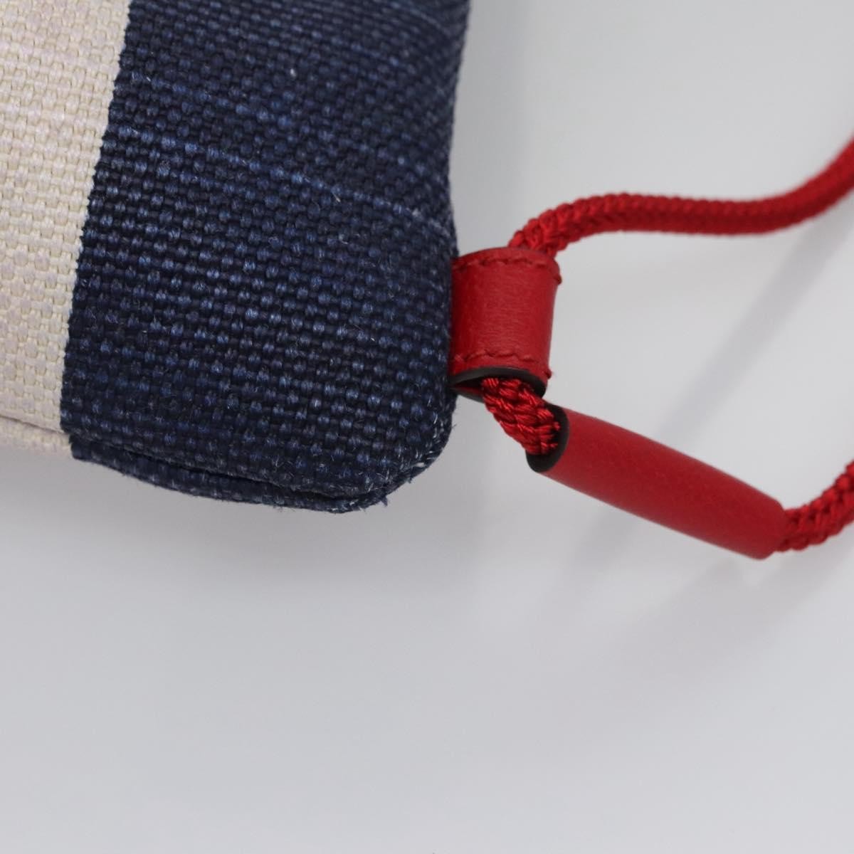 Gucci Logo Drawstring Backpack Striped Canvas, RED, CANVAS, Backpack