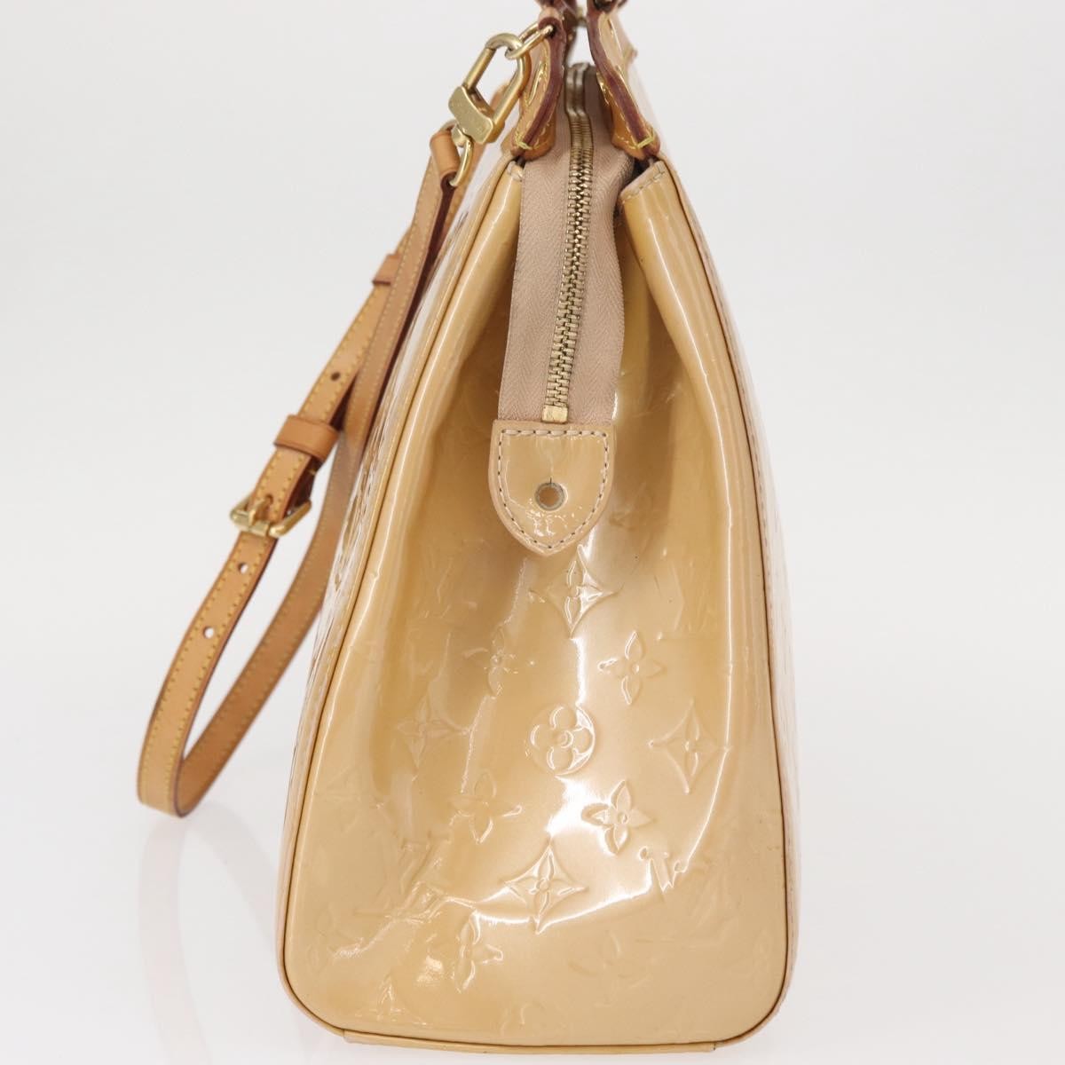 Louis Vuitton Brea Handbag Monogram Vernis, BEIGE, PATENT_LEATHER, Handbag
