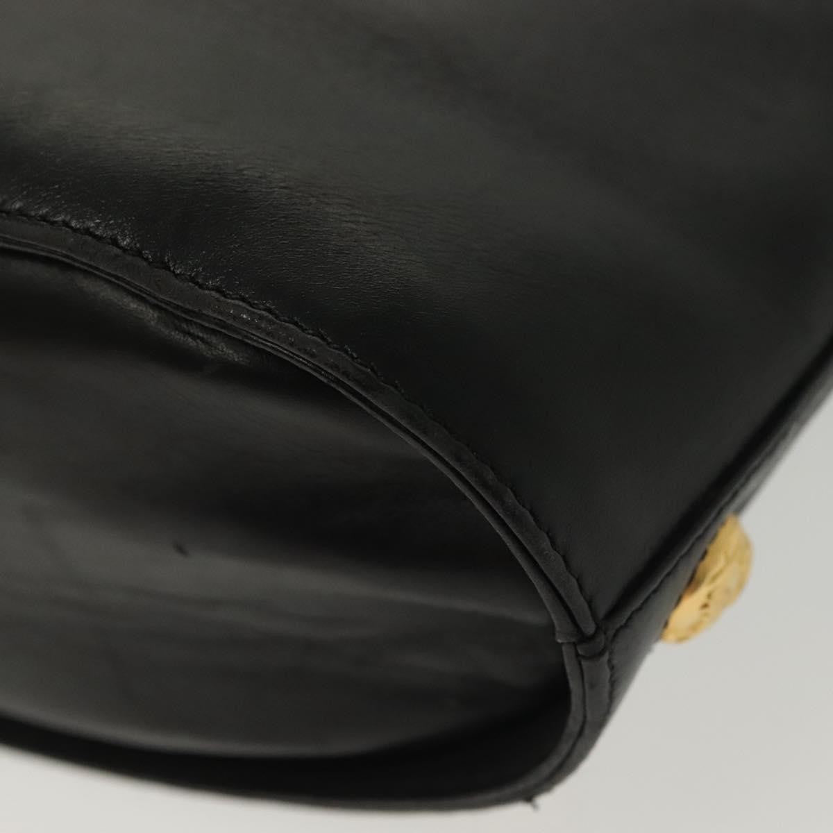 Salvatore Ferragamo Vintage Handbag Leather, BLACK, LEATHER, Handbag