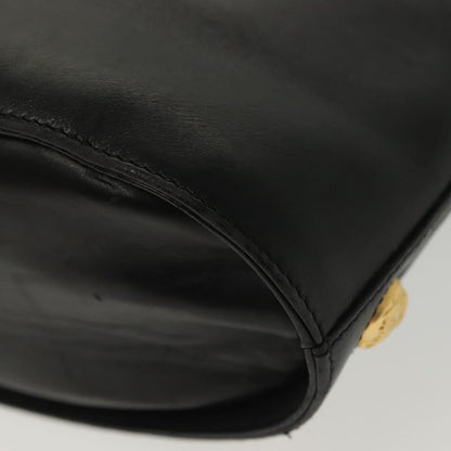 Salvatore Ferragamo Vintage Handbag Leather, BLACK, LEATHER, Handbag