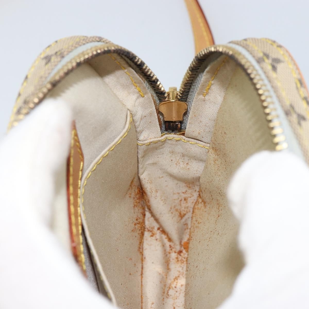 Louis Vuitton Juliette Crossbody Bag Mini Lin, BLUE, CANVAS, Shoulder bag