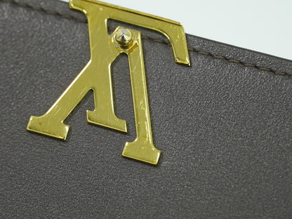 Louis Vuitton Capucines Compact wallet Leather, BEIGE, LEATHER, Wallets