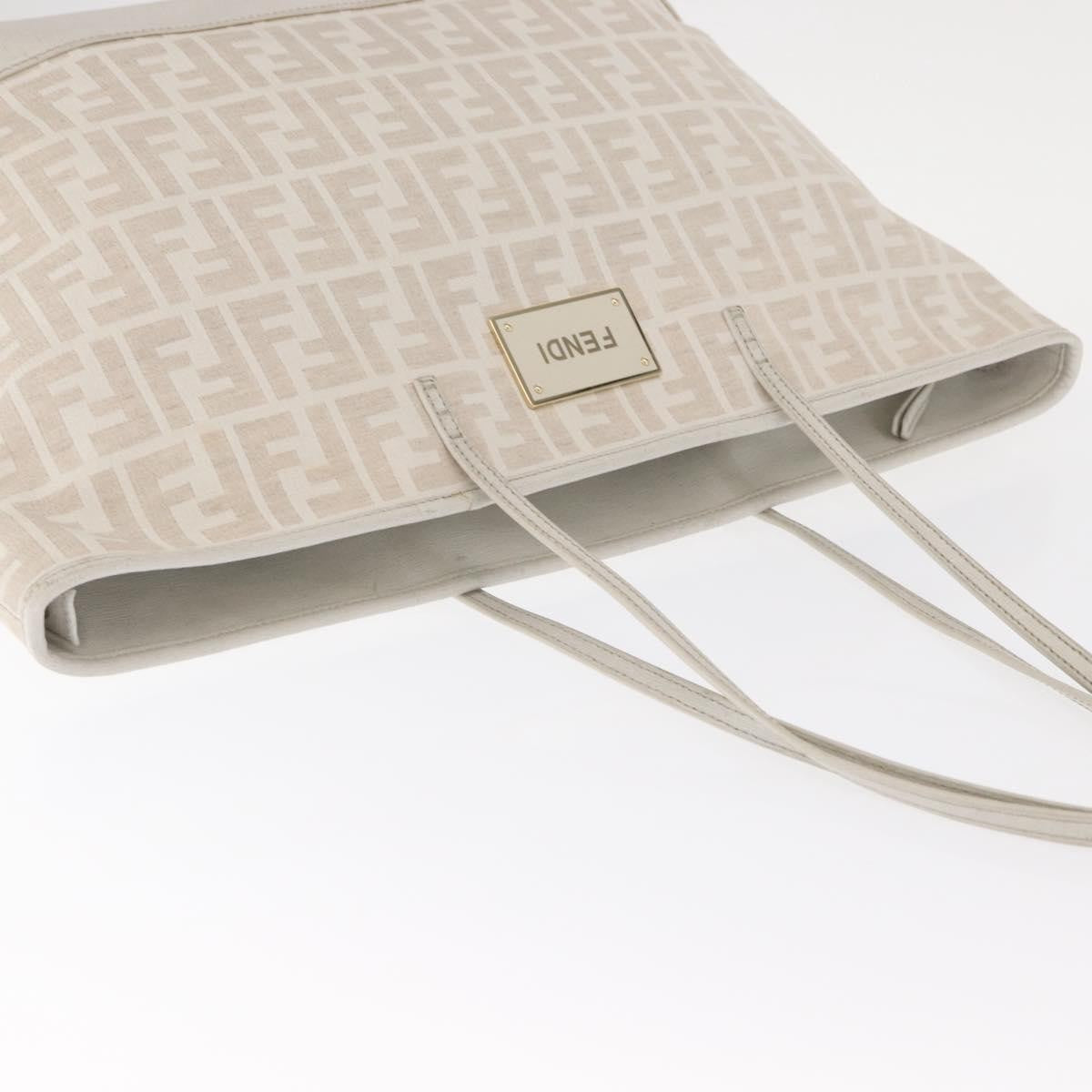 Fendi Roll Tote Zucca Canvas and Leather, BEIGE, CANVAS, Tote bag