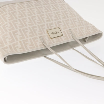 Fendi Roll Tote Zucca Canvas and Leather, BEIGE, CANVAS, Tote bag
