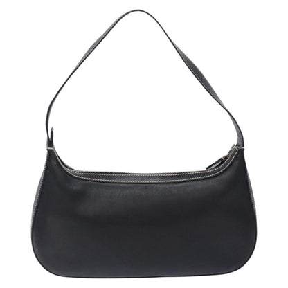 Salvatore Ferragamo Gancini Shoulder Bag Leather, BLACK, LEATHER, Shoulder bag