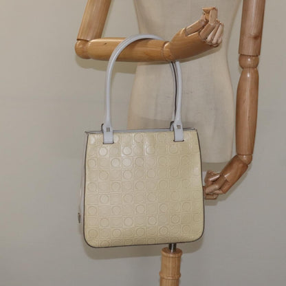 Salvatore Ferragamo Gancini Shoulder Bag Leather, BEIGE, LEATHER, Shoulder bag