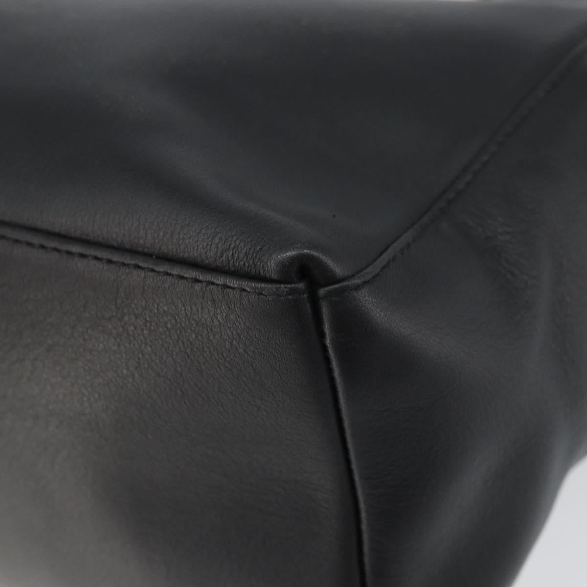 Salvatore Ferragamo Gancini Shoulder Bag Leather, BLACK, LEATHER, Shoulder bag